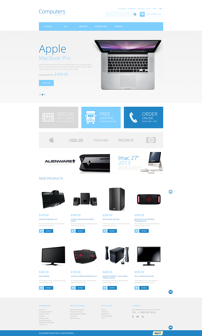 电子产品网站设计